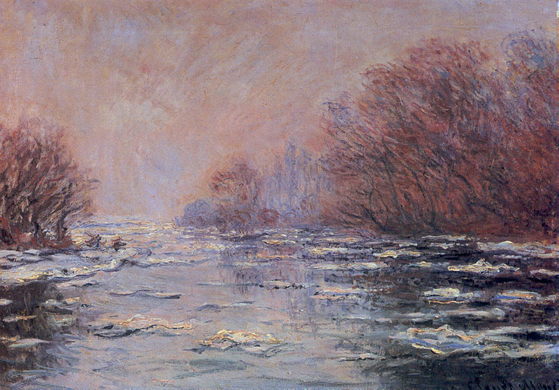 Cloude Monet Paintings River Thawing near Vetheuil 1880