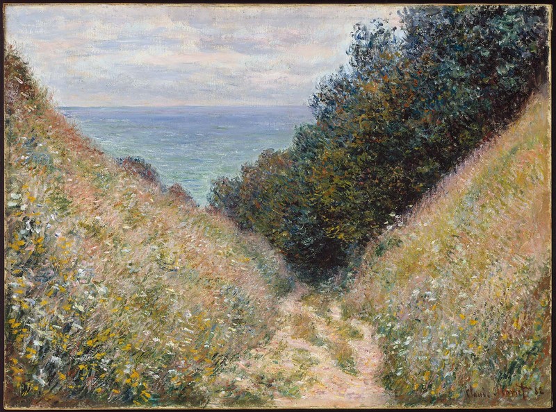 Cloude Monet Oil Paintings Road at La Cavee, Pourville 1882