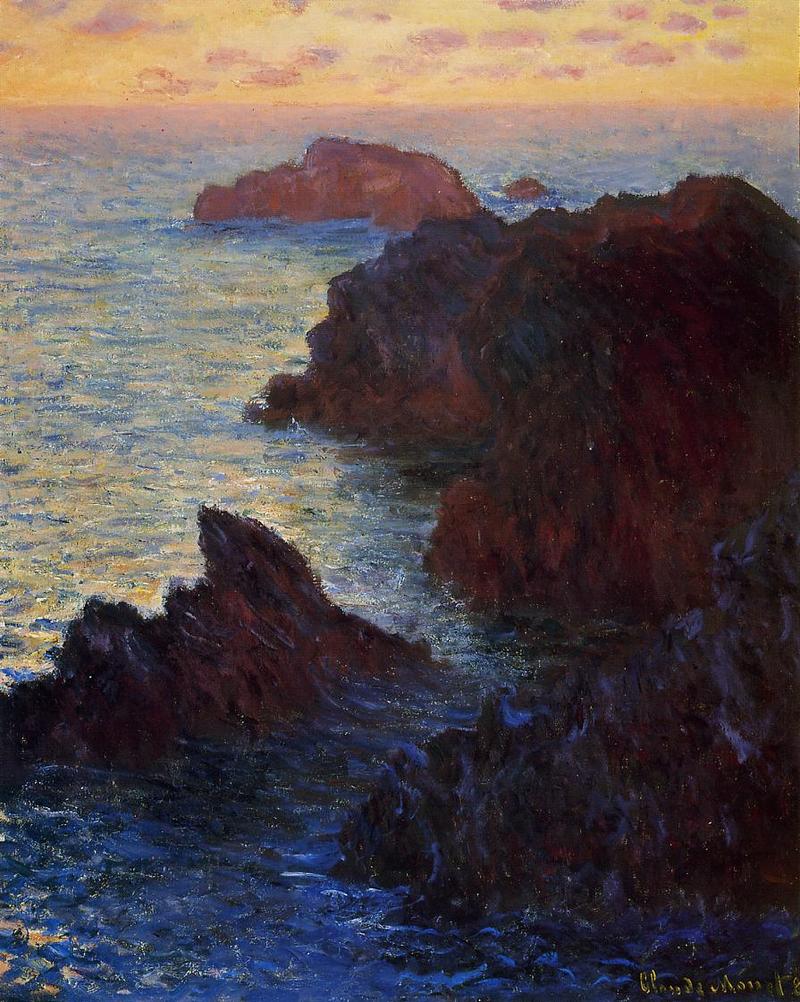 Cloude Monet Painting Rocky Point at Port-Goulphar 1886