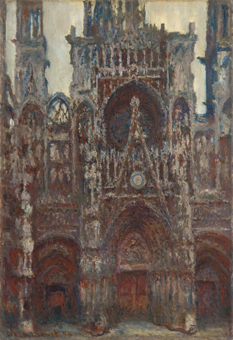 Rouen Cathedral, evening, harmony in brown 1894