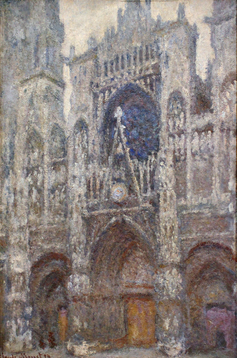 Cloude Monet Oil Paintings Rouen Cathedral, Grey Weather 1894