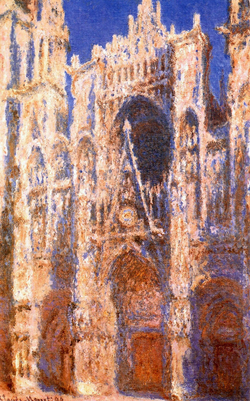 Monet Oil Paintings Rouen Cathedral, the Portal in the Sun 1894