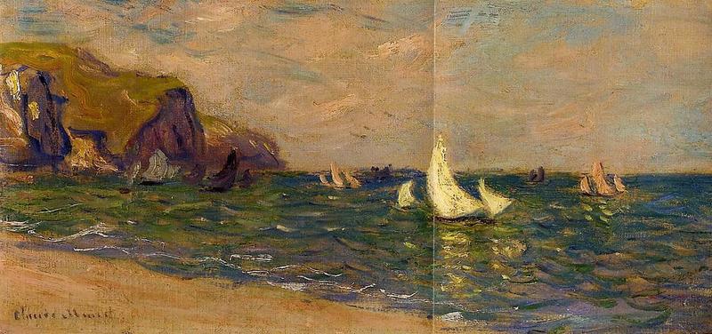 Cloude Monet Oil Paintings Sailboats at Sea, Pourville 1882