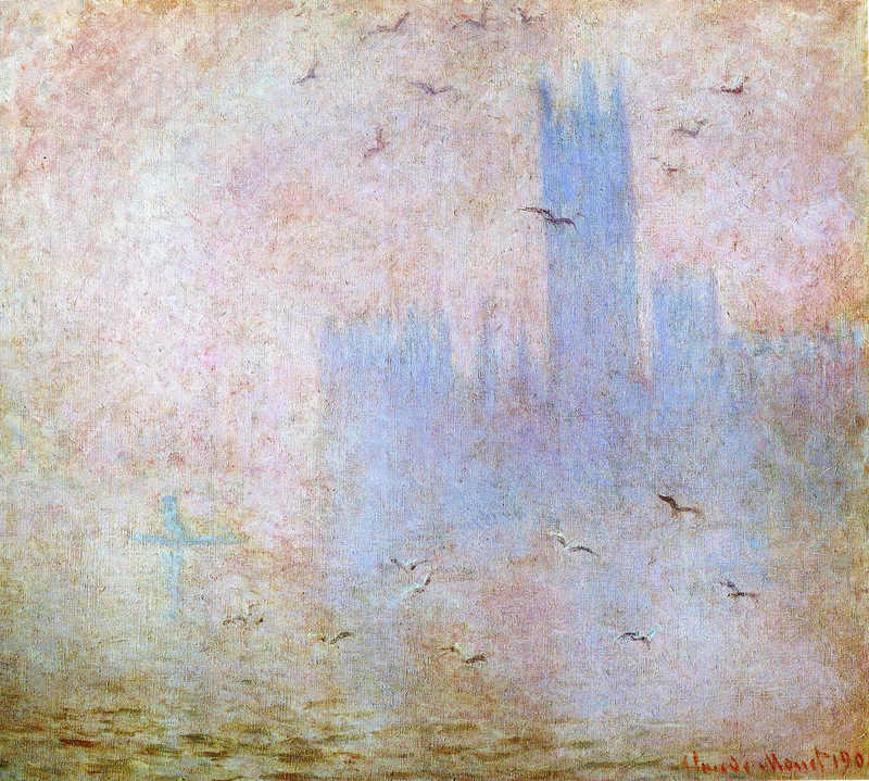 Cloude Monet Seagulls over the Houses of Parliament 1904