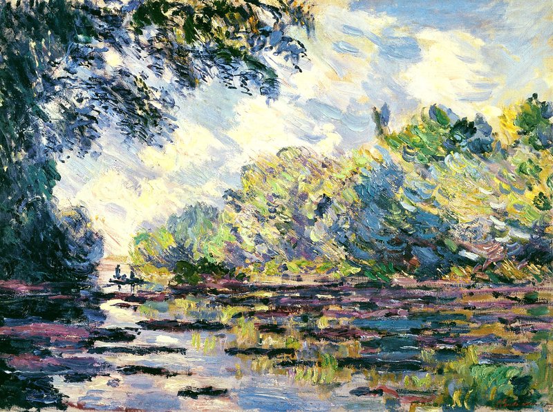 Monet Oil Paintings Section of the Seine, near Giverny 1885