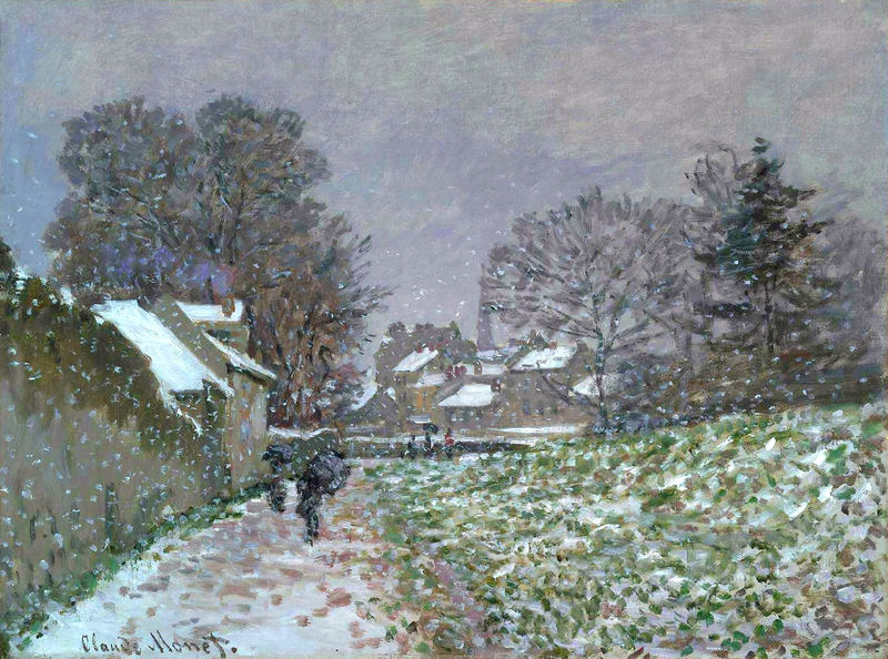 Cloude Monet Oil Paintings Snow at Argenteuil 1874