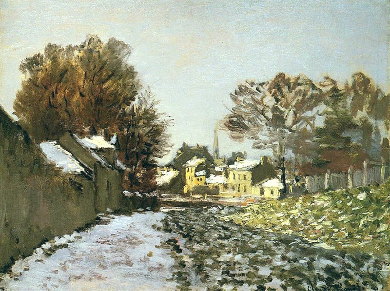 Cloude Monet Oil Paintings Snow at Argenteuil 2 1874