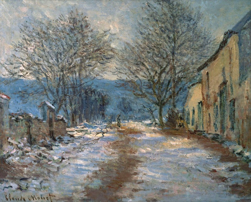 Cloude Monet Oil Paintings Snow Effect at Limetz 1886