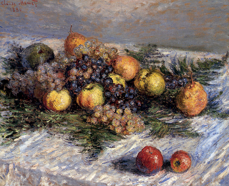 Monet Oil Paintings Still Life with Pears and Grapes 1880