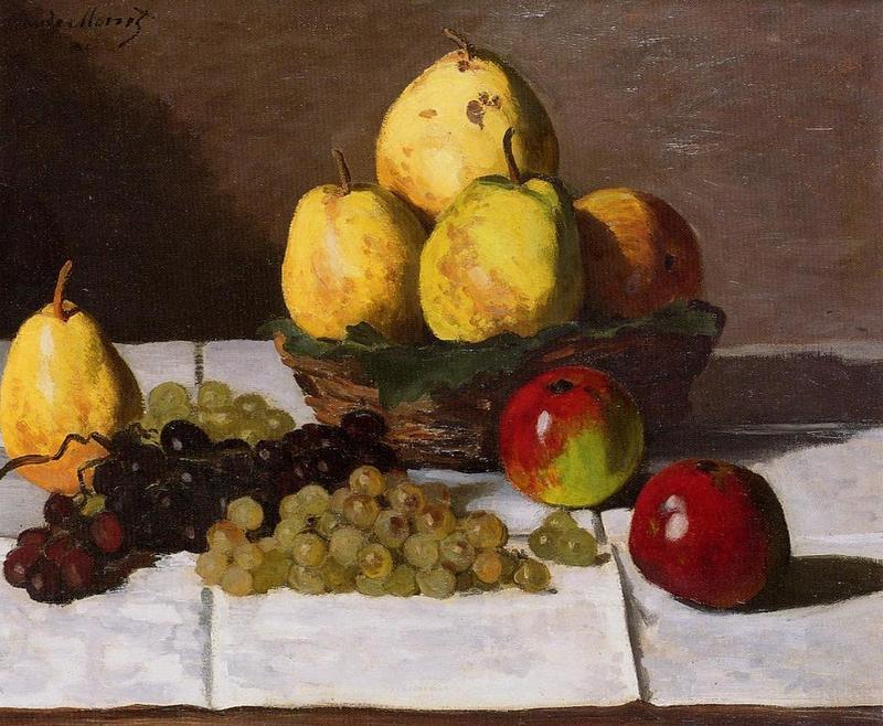 Monet Oil Paintings Still Life with Pears and Grapes