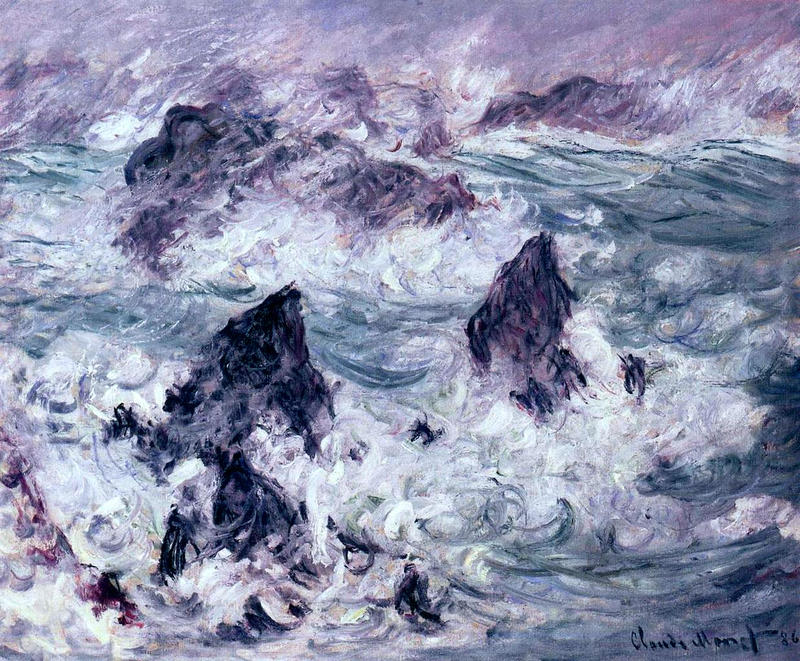 Monet Oil Paintings Storm at Belle-Ile 1886