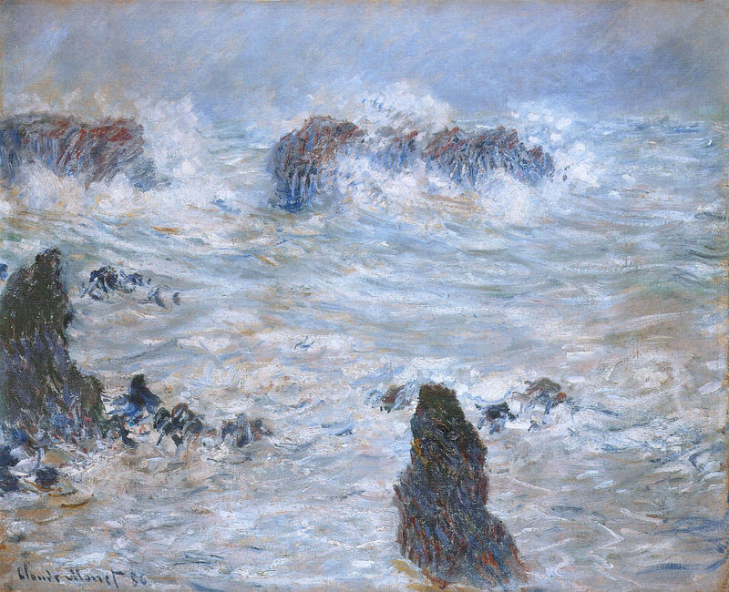 Monet Oil Paintings Storm, off the Coast of Belle-Ile 1886