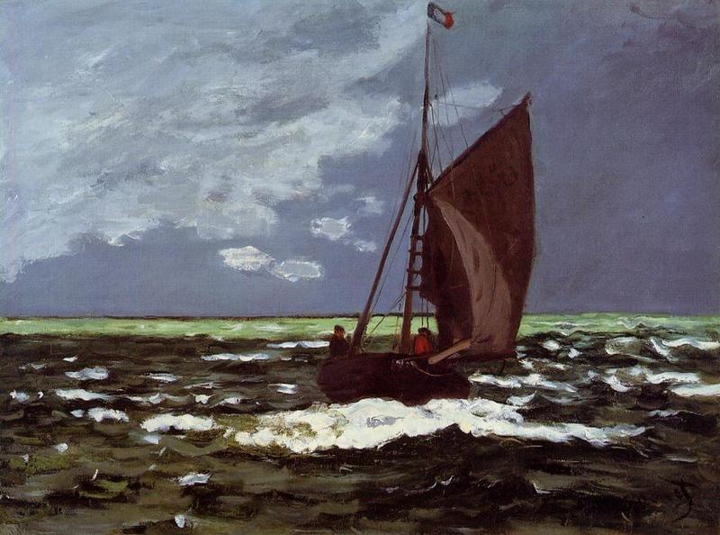 Cloude Monet Oil Paintings Stormy Seascape 1866