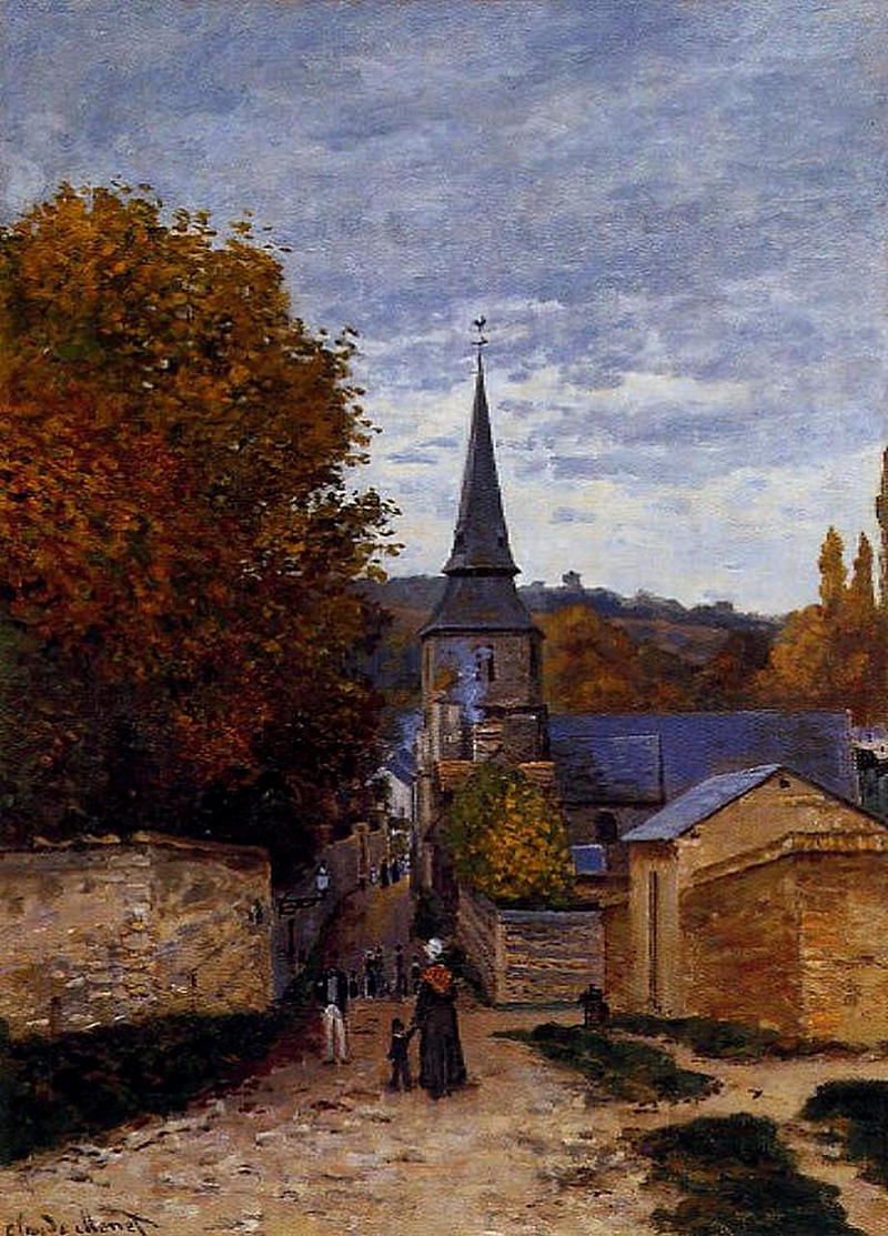 Cloude Monet Oil Paintings Street in Saint 1867