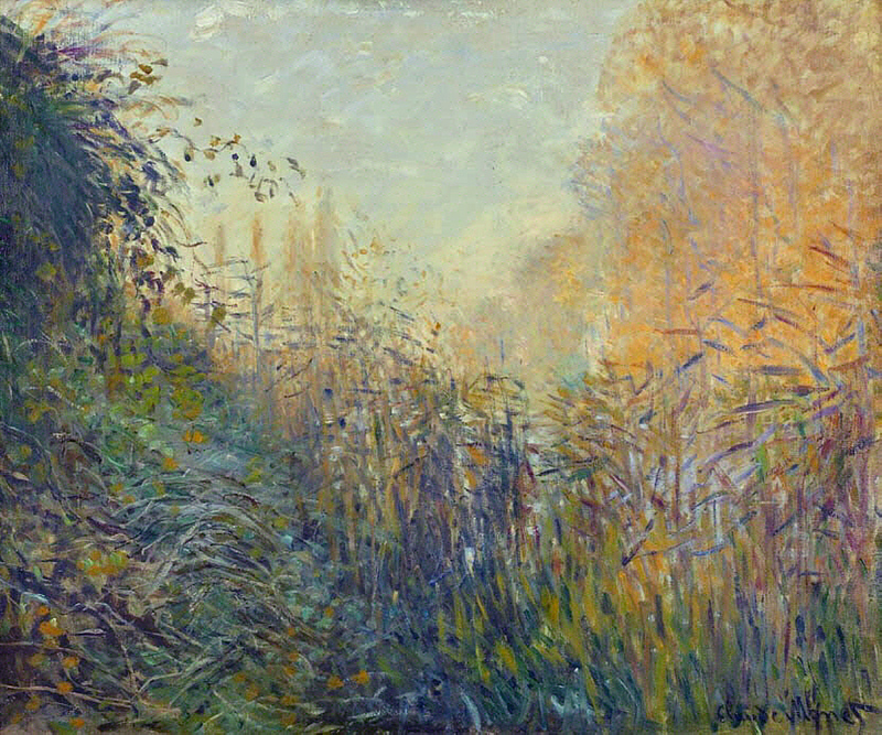 Monet Oil Paintings Study Rushes at Argenteuil 1876