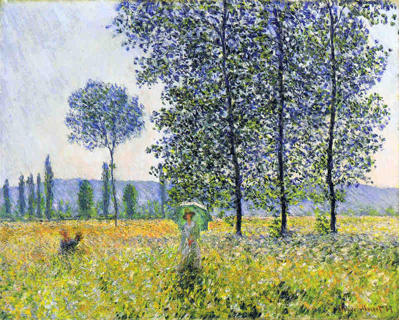 Monet Oil Paintings Sunlight Effect under the Poplars 1887