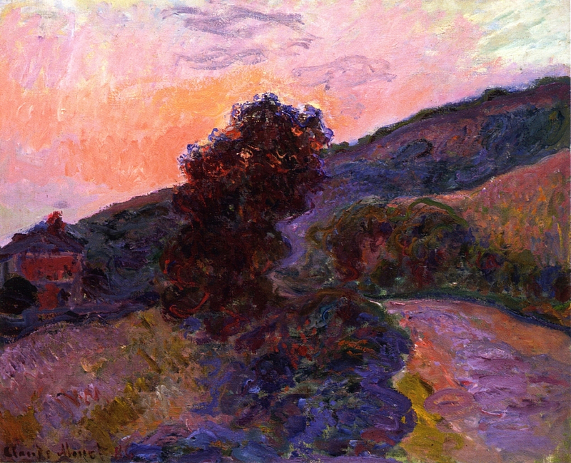 Monet Oil Paintings Sunset at Giverny 1886