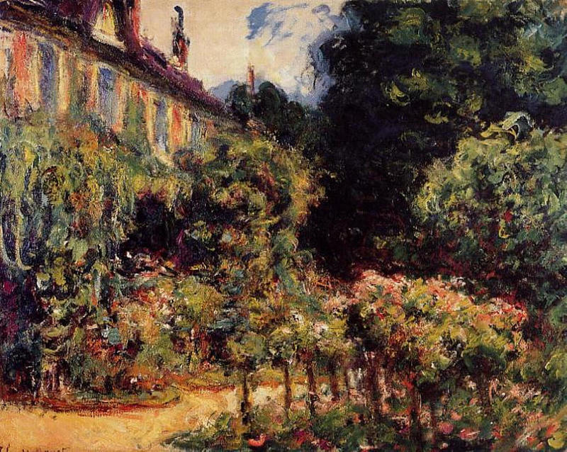 Cloude Monet Painting The Artist's House at Giverny 1913