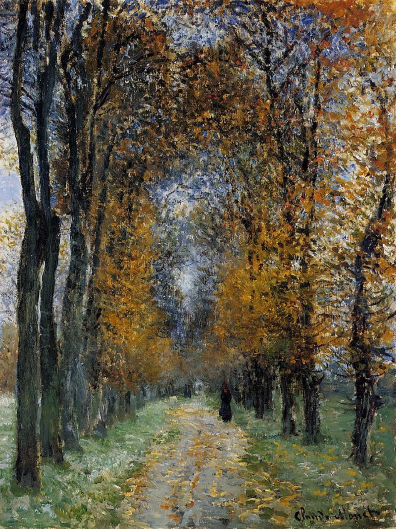Cloude Monet Painting The Avenue 1878