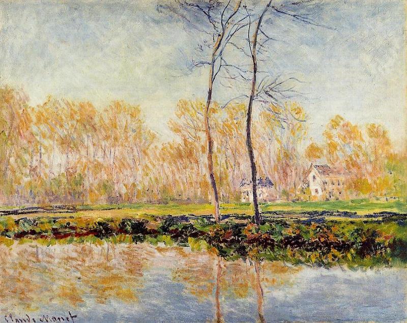 Monet Oil Paintings The Banks of the River Epte at Giverny 1887