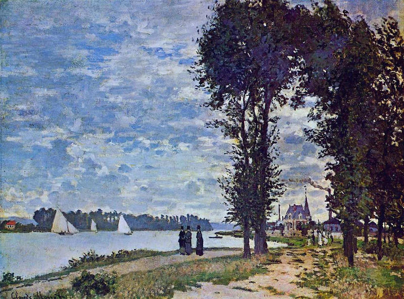 Monet Oil Paintings The Banks of the Seine at Argenteuil 1872