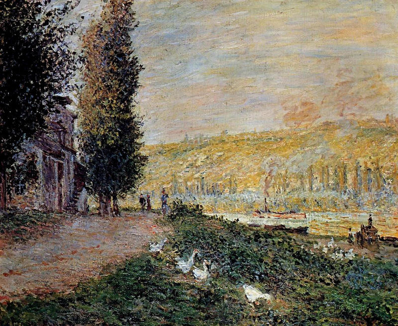 Monet Oil Paintings The Banks of the Seine, Lavacourt 1878
