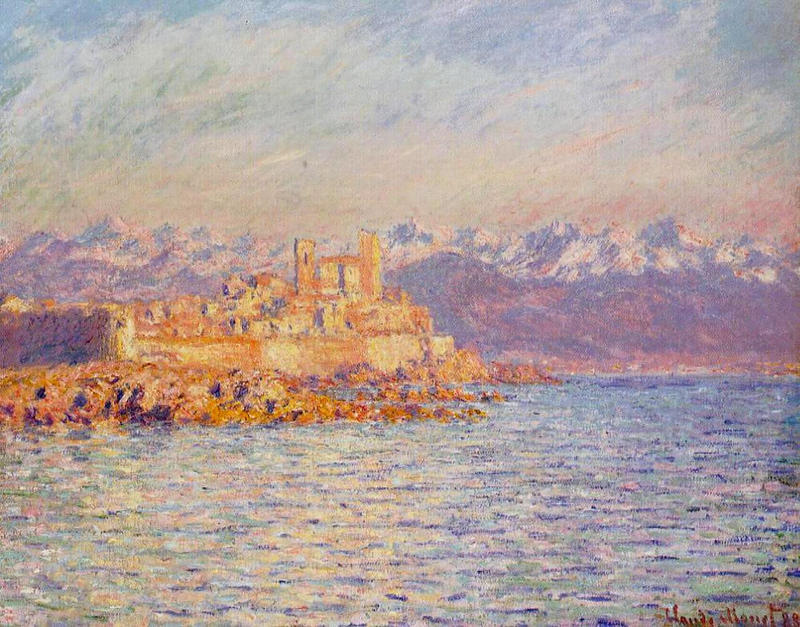 Cloude Monet Painting The Bay of Antibes 1888