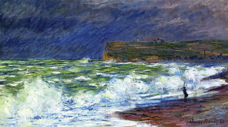 Cloude Monet Oil Paintings The Beach at Fecamp 1881