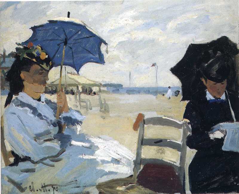 Monet Oil Paintings The Beach at Trouville 1870