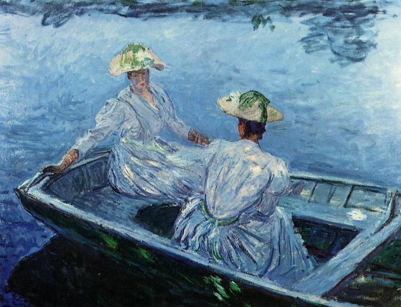 Cloude Monet Painting The Blue Row Boat 1887