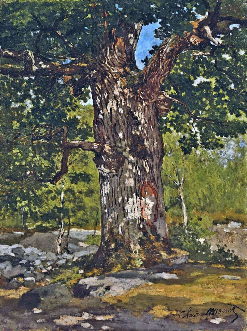 Cloude Monet Painting The Bodmer Oak 1865