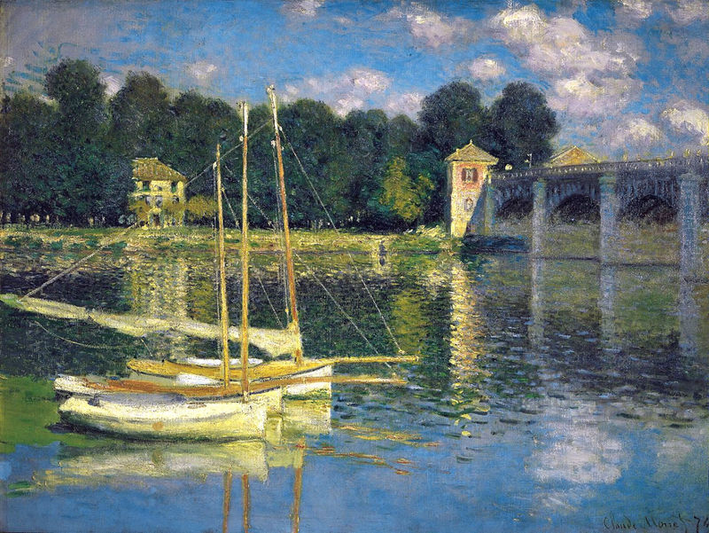 Cloude Monet Painting The Bridge at Argenteuil 2 1874