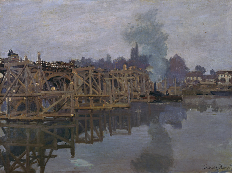 Cloude Monet Oil Paintings The Bridge under Repair 1872