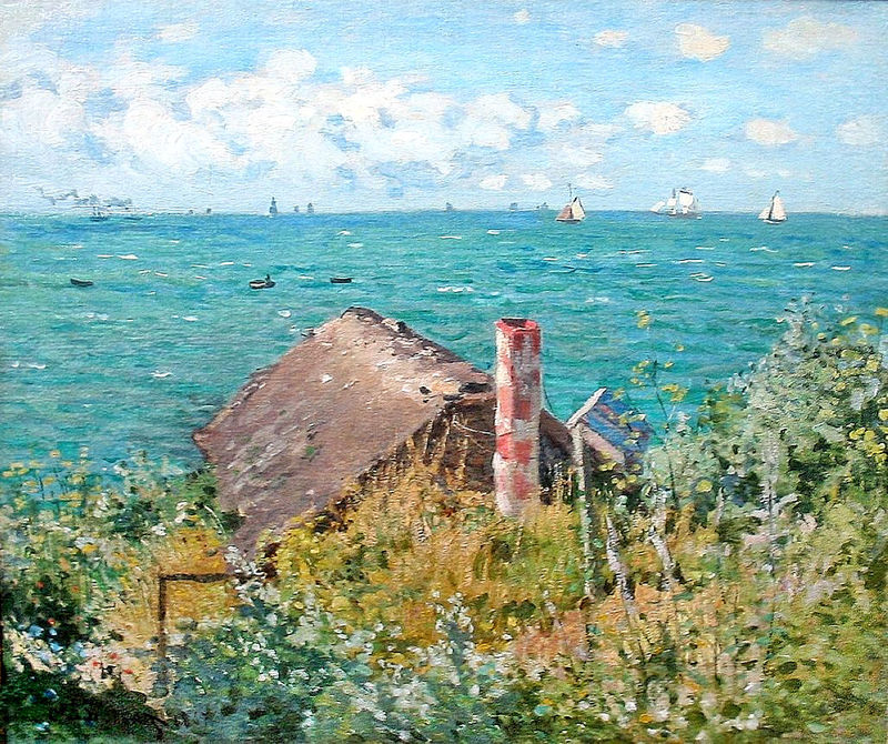 Monet Oil Paintings The Cabin at Saint 1867
