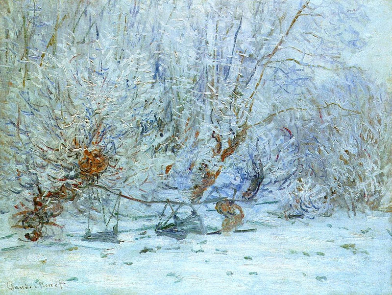 Cloude Monet Classical Oil Paintings The Frost 1885