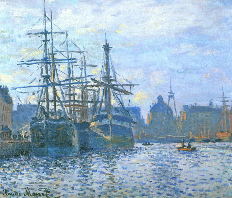 Cloude Monet Oil Paintings The Havre, the trade bassin 1874