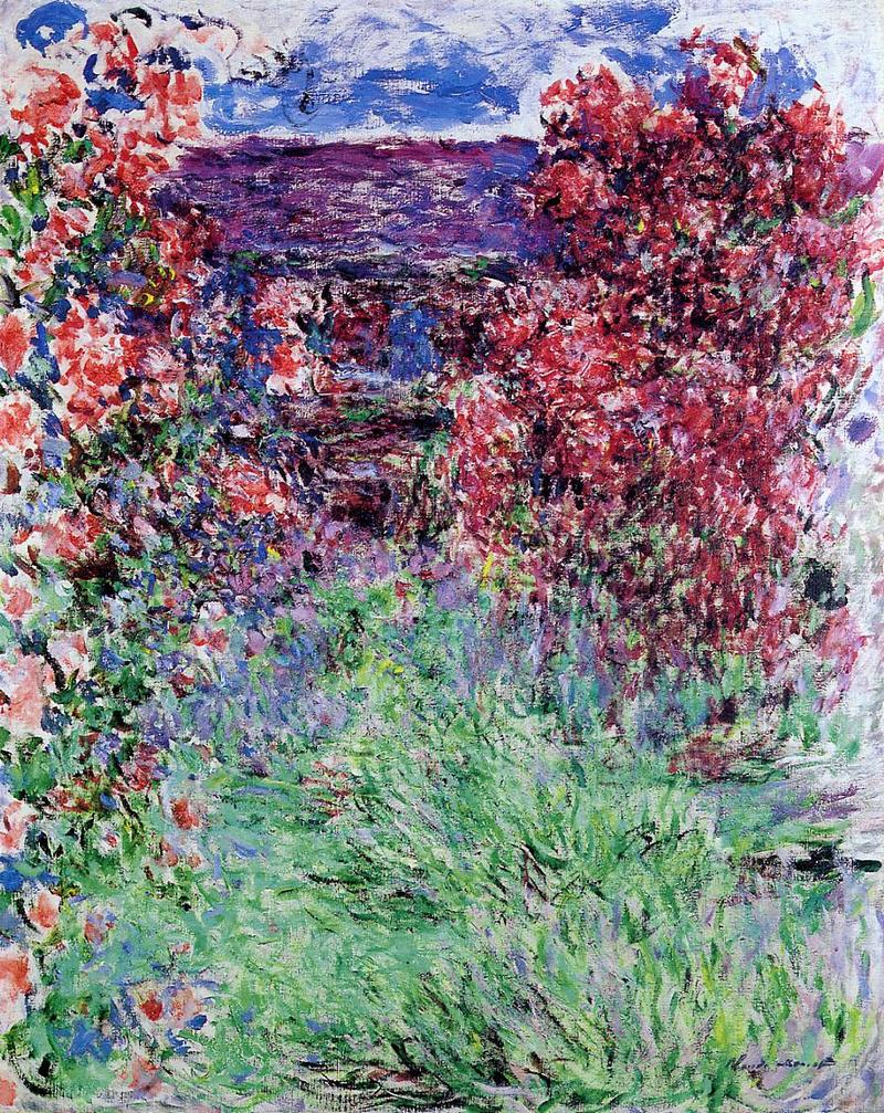 Cloude Monet Oil Paintings The House among the Roses 1925