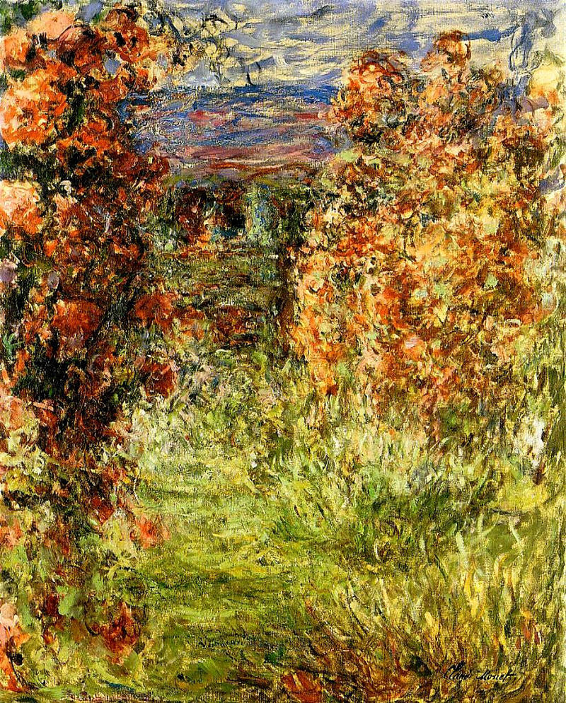 Cloude Monet Oil Paintings The House among the Roses