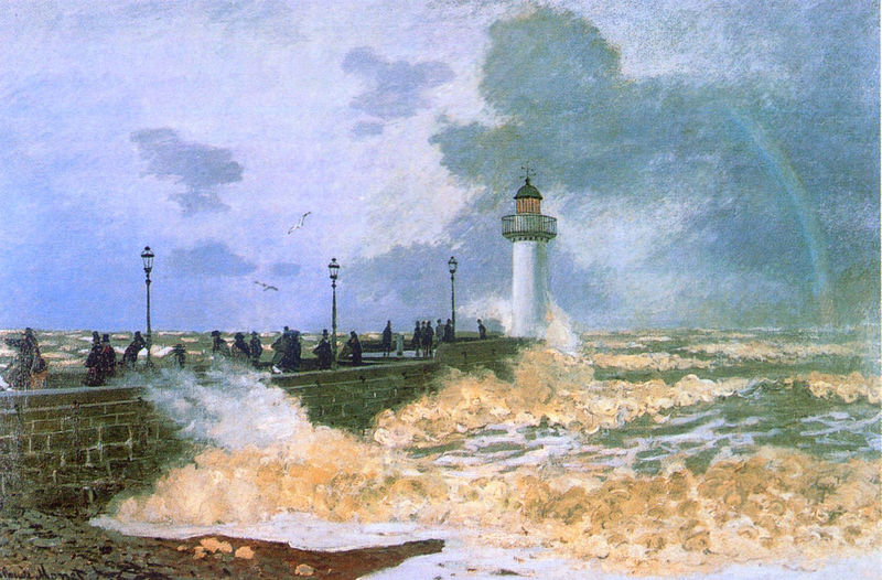 Cloude Monet Classical Oil Paintings The Jetty at Le Havre 1868