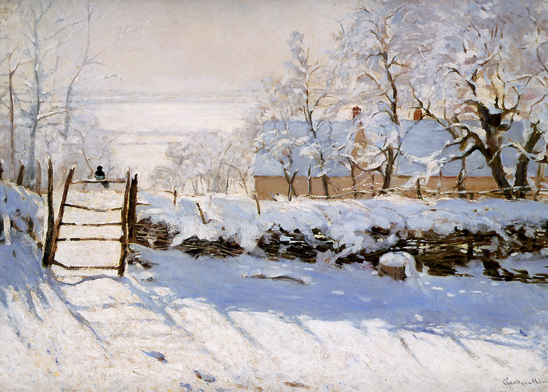 Cloude Monet Oil Paintings The Magpie 1869