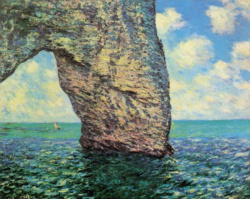 Cloude Monet Oil Paintings The Manneport at High Tide 1885
