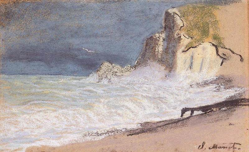 The Manneport, Etretat - Amont Cliff, Rough Weather 1886