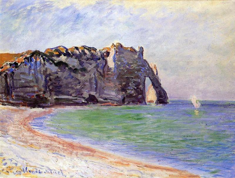 Monet Paintings The Manneport, Etretat, the Porte d'Aval 1885