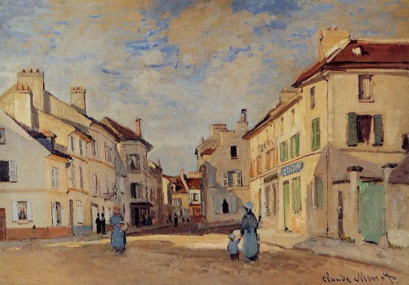 Monet Oil Paintings The Old Rue de la Chaussee, Argenteuil 1872