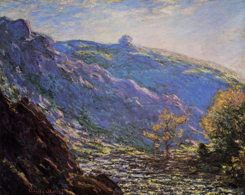 Monet Painting The Old Tree, Sunlight on the Petit Cruese 1889