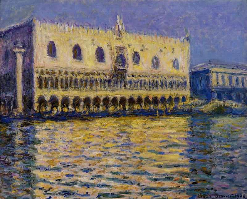 Cloude Monet Classical Oil Paintings The Palazzo Ducale 1908
