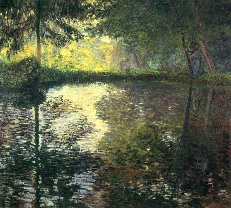 Cloude Monet Classical Painting The Pond at Montgeron 1876