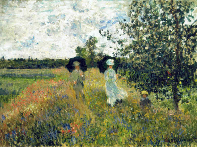 Cloude Monet Oil Paintings The Promenade near Argenteuil 1875