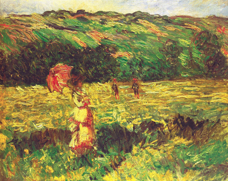 Cloude Monet Oil Paintings The Promenade near Limetz 1887