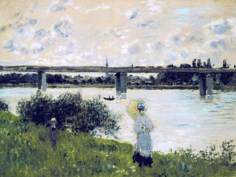 The Promenade near the Bridge of Argenteuil 1874